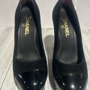 Chanel Heels with pearl accent